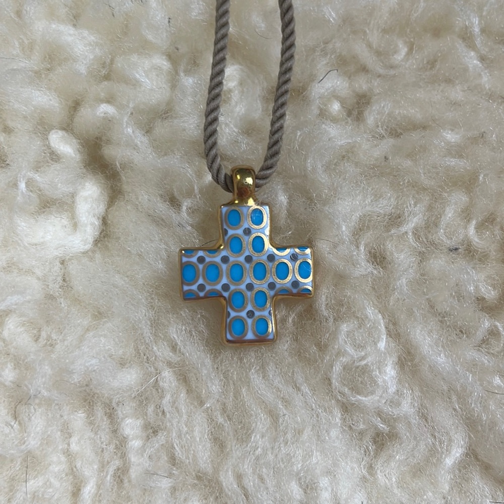 Bernardaud Gold Cross Necklace